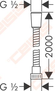 Dušo žarna HANSGROHE Metaflex 2 m