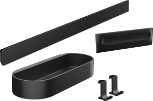 Vonios aksesuarų rinkinys Hansgrohe WallStoris, juodas matinis