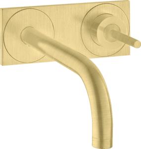 Praustuvo maišytuvas AXOR Uno 165 mm, iš sienos, šlifuoto žalvario spalvos  (Brushed Brass)
