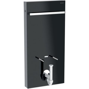 Pakabinamos bidė montavimo modulis Geberit Monolit 101 cm, priekinė apdaila iš juodo stiklo