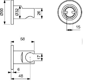 Laikiklis rankiniam dušui  IDEAL STANDARD