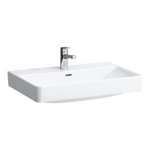 Praustuvas Laufen PRO S 700x465x95 mm, šlifuota apačia, su 1 anga maišytuvui viduryje