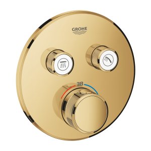 Dekoratyvinė dalis potinkinio dušo maišytuvo GROHE Grotherm SmartContr 2 funkcijų apvali cool sunrise spalva     