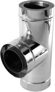 Dvisienis (izoliuotas) nerūdijančio plieno 90° trišakis JEREMIAS DW11 Dn400