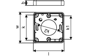 Uponor Smatrix Base sieninis laikiklis termostatui  T-149 A-14X