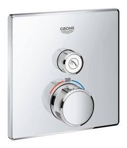 Dekoratyvinė dalis termostatiniam potinkiniam dušo maišytuvui GROHE Grohtherm 1 funkcijos
