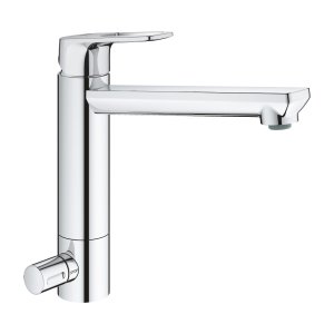 Plautuvės maišytuvas GROHE Bauloop su pajungimu indaplovei, chromo spalvos 