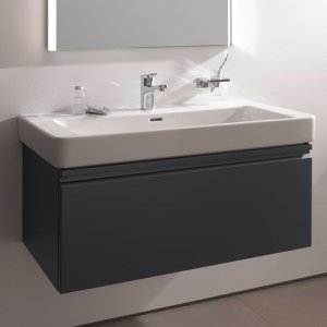 Spintelė praustuvui Laufen PRO S 1010x450x395 mm, 2 stalčiai (išorinis ir vidinis), tinka praustuvui 813966, spalva - grafito