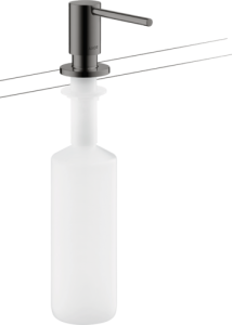 Įmontuojamas skysto muilo/indų ploviklio dozatorius AXOR Uno, 500 ml, poliruoto juodo chromo spalvos (Polished Black Chrome)