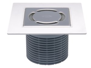 Uždedamas elementas su PVC rėmu DN110/185x185mm/ 115x115mm grotelės