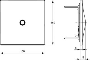 Ideal Standard pisuaro nuleidimo dangtelis Ceraplus, Kit2, sensorinis, reikalinga A3795NU, matinis chromas 