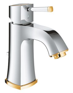 Maišytuvas praustuvui GROHE Spa Grandera M dydis su dugno vožtuvu chromo/aukso spalvos