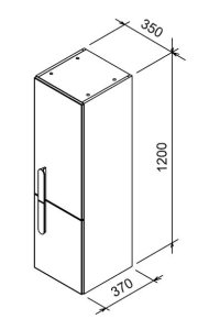 Ūkinė spintelė Ravak Chrome 390 (K) 