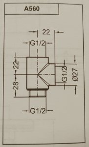 Trišakis elektriniam tenui, baltas