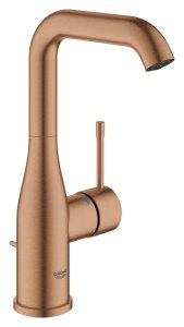 Praustuvo maišytuvas GROHE Essence L dydis, su dugno vožtuvu, matinė rausvo aukso spalva (Brushed Warm Sunset)
