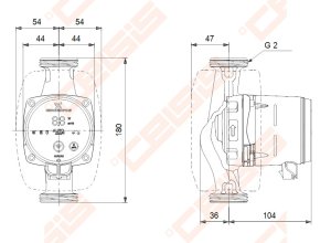 Cirkuliacinis siurblys  Grundfos Alpha3 32-40 180mm