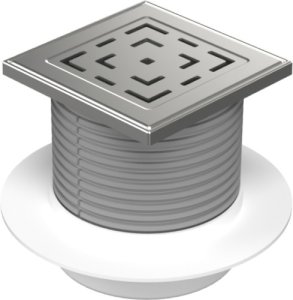 Trapas d50 Hydro plastikinis rėmelis, Labyrinth grotelės, vertikalus 12,5x12,5cm