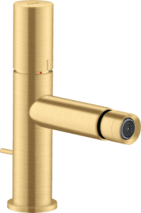 Bidė maišytuvas AXOR Uno su svirtiniu (pop-up) dugno vožtuvu, šlifuoto aukso spalvos (Brushed Gold Optic)