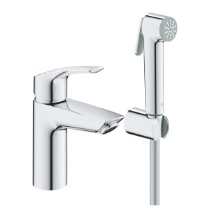 Praustuvo maišytuvas GROHE Eurosmart S dydis su bidė dušeliu, chromo spalva