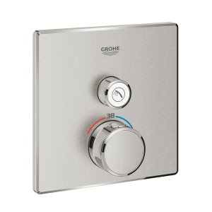 Dekoratyvinė dalis potinkinio termostatinio dušo maišytuvo Grohe SmartControl 1 funkcijos nerūdijančio plieno spalva (Stainless steel)