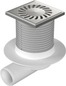 Trapas d50 Hydro plastikinis rėmelis, SUN grotelės, horizontalus 10x10cm