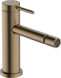 Bidė maišytuvas HANSGROHE Tecturis S su dugno vožtuvu, spalva - šlifuotos bronzos (brushed bronze)