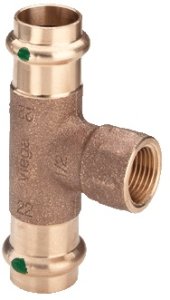 Trišakis VIEGA Dn35 x 1/2" x 35, Presuojamas, Varinis+Bronza