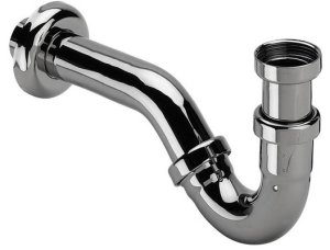 Bidė sifonas Viega, 32 x 1 1/4", be ventilio, chromas