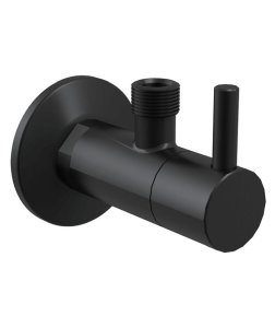 Kampinis ventilis su filtru Alcadrain ARV001BLACK, 1/2×3/8, dekoratyvinis, matinės juodos spalvos
