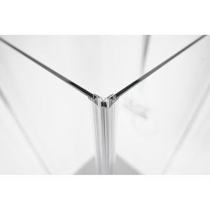 Dušo kabina Brasta Glass VIKTORIJA 980-990x980-990x2000 skaidrus stiklas, aukso sp. profilis