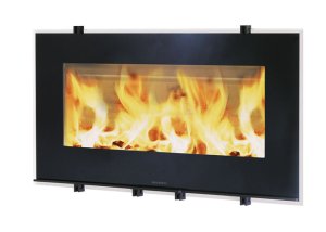 Plieninis židinio ugniakuras HWAM I 30/65 (1100x619x470); 10kW