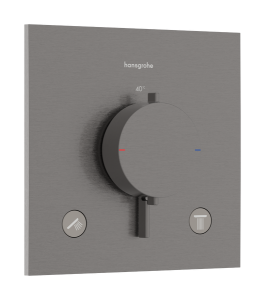 Dekoratyvinė dalis potinkiniam termostatiniam maišytuvui HANSGROHE Ecostat Comfort E, 2 funkcijos, spalva - šlifuoto juodo chromo