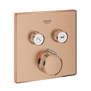 Dekoratyvinė dalis potinkinio dušo/vonios maišytuvo Grohe SmartControl 2 funkcijų matinė rausvo spalva (Brushed warm sunset)