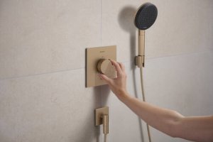 Dekoratyvinė dalis potinkiniam termostatiniam maišytuvui HANSGROHE Ecostat Comfort E, 1 funkcijos, spalva - šlifuotos bronzos
