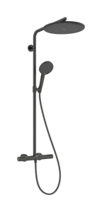 Termostatinė dušo sistema HANSGROHE Raindance Alive S Puro 300, 1 srovės, spalva - šlifuoto juodo chromo (brushed black chrome)