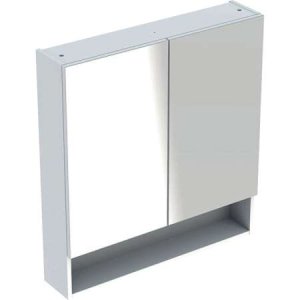 Spintelė veidrodinė Geberit Selnova Square 80 cm. balta blizgi