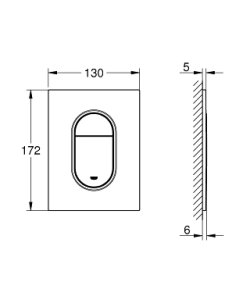 Potinkinis WC rėmas GROHE Rapid SL (3in1) su chromuotu Arena S mygtuku ir tvirtinimo elementais