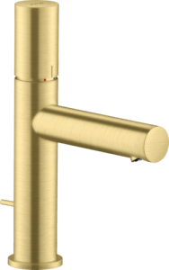 Praustuvo maišytuvas AXOR Uno zero handle 110, su svirtiniu (pop-up) dugno vožtuvu, šlifuoto žalvario spalvos (Brushed Brass)