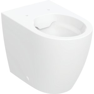 Puodas WC Geberit iCon Rimfree, pastatomas prie sienos, be keraminio bakelio, montavimui prie potinkinio rėmo.
