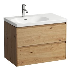 Praustuvas Laufen LUA 750x460x180 mm, plačiu kraštu dešinėje, su 1 anga maišytuvui viduryje