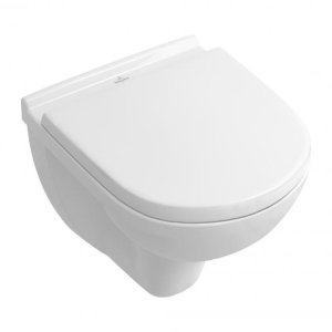 Pakabinamas unitazas VILLEROY&BOCH O.Novo Compact + dangtis, „Ceramicplus” danga