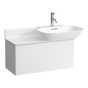 Praustuvas Laufen INO 900x450x145 mm, lentyna kairėje, be angos maišytuvui, spalva - balta matinė