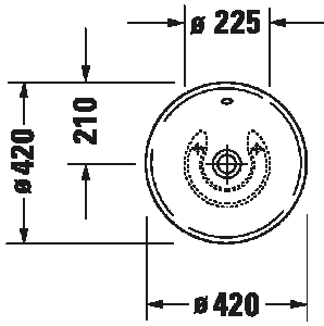 Praustuvas Duravit dubuo Bacino 420