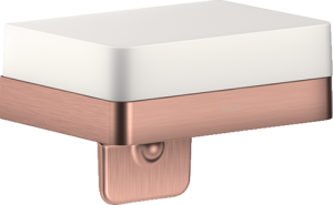 Muilo dozatorius AXOR Universal Softsquare su lentynėle, šlifuoto raudono aukso spalva (Brushed Red Gold)