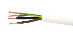 Daugiagyslis kabelis h05VV-F  4x2.5 CU baltas