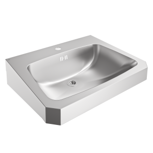 Nerūdijančio plieno praustuvas WT600C-M, matmenys: 550x350x145mm, su skyle maišytuvui