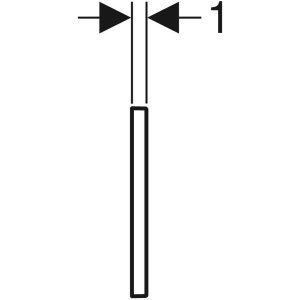 Elektroninis pisuaro vandens nuleidimo mygtukas Geberit Type50, 230V, matino chromo spalvos