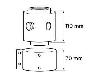 Adapteris Ø80/125 su matavimo taškais KKS