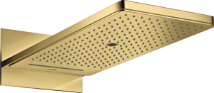 Dušo galva iš sienos ShowerSolutions 250/580 3jet, šlifuoto aukso spalvos (Brushed Gold Optic)