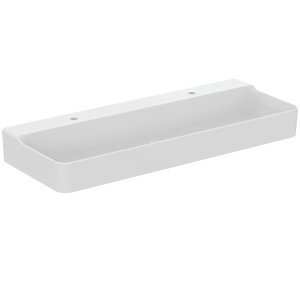 Praustuvas Ideal Standard Conca, matmenys:1200x450x145mm, šlifuota apačia, 2 skylės maišytuvui, be persipylimo